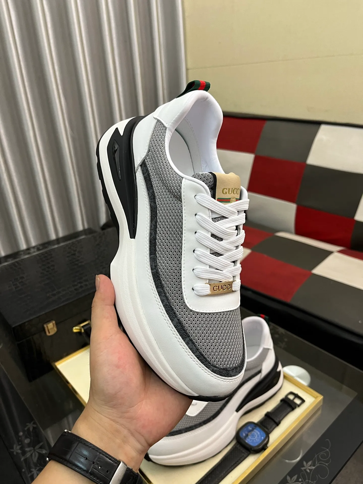 Men's Men's Shoes 💰458 ⌚️⌚️[GUCCI] Gucci men's casual shoes are absolutely popular 🔥The ultimate matching item for trendy men! The charm of super texture is irresistible, the main recommendation, the flower leather color is bright! The upper is made of high-quality brand printed fabric with cowhide, breathable leather lining and wear-resistant rubber sole, noble and elegant! Extremely comfortable🎁🎁You can be as handsome as you want💪 38-443️⃣colors available